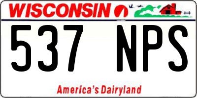 WI license plate 537NPS