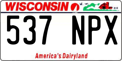 WI license plate 537NPX