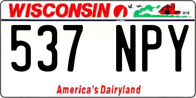 WI license plate 537NPY