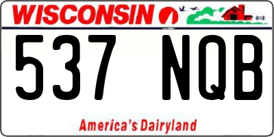 WI license plate 537NQB