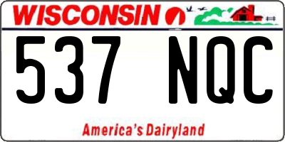 WI license plate 537NQC