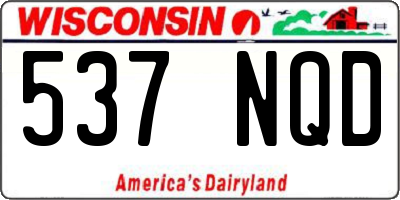 WI license plate 537NQD
