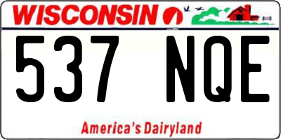 WI license plate 537NQE