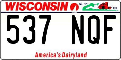 WI license plate 537NQF