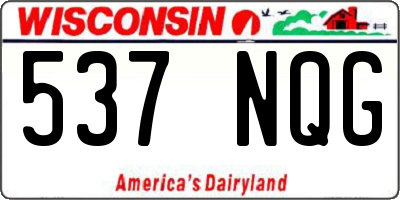 WI license plate 537NQG