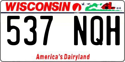 WI license plate 537NQH