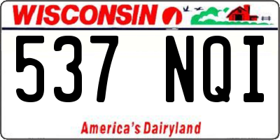 WI license plate 537NQI