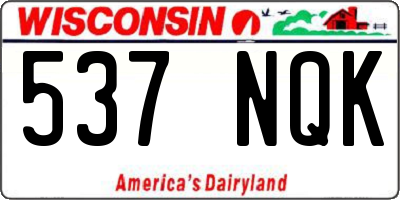 WI license plate 537NQK