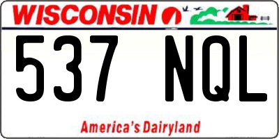 WI license plate 537NQL
