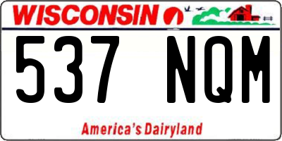 WI license plate 537NQM