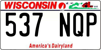 WI license plate 537NQP