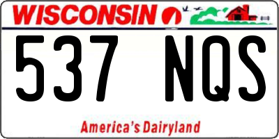 WI license plate 537NQS