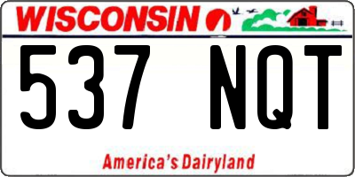 WI license plate 537NQT