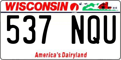 WI license plate 537NQU