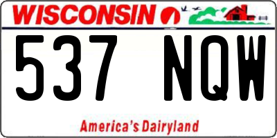 WI license plate 537NQW