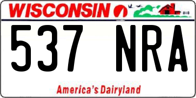WI license plate 537NRA