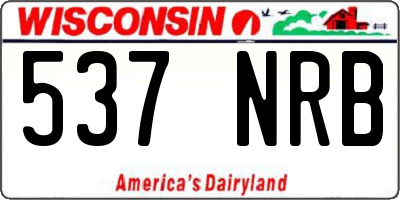 WI license plate 537NRB