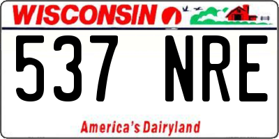 WI license plate 537NRE