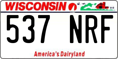 WI license plate 537NRF