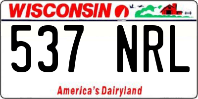 WI license plate 537NRL