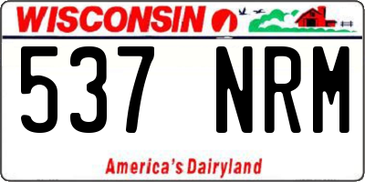 WI license plate 537NRM