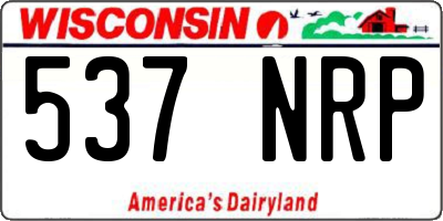 WI license plate 537NRP