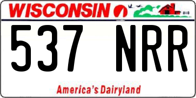 WI license plate 537NRR