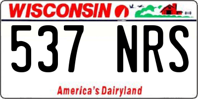 WI license plate 537NRS
