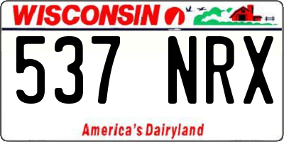 WI license plate 537NRX