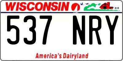 WI license plate 537NRY