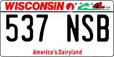 WI license plate 537NSB
