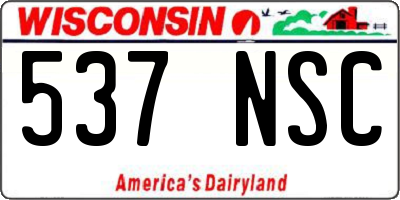 WI license plate 537NSC