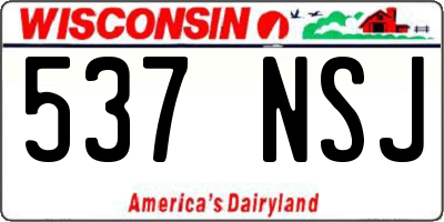 WI license plate 537NSJ