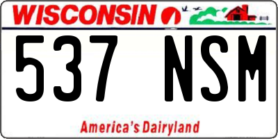 WI license plate 537NSM