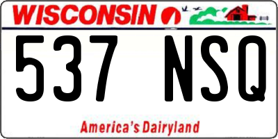 WI license plate 537NSQ