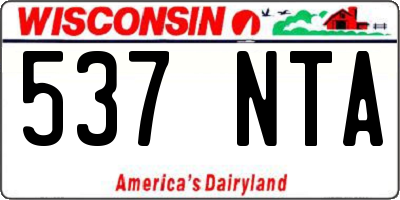 WI license plate 537NTA