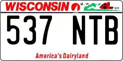 WI license plate 537NTB