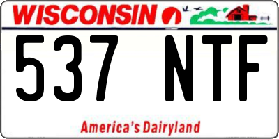 WI license plate 537NTF