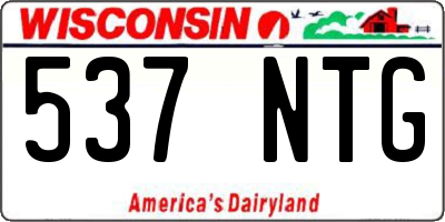 WI license plate 537NTG