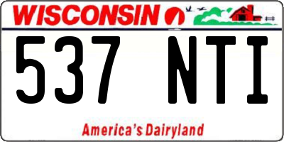 WI license plate 537NTI