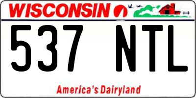 WI license plate 537NTL