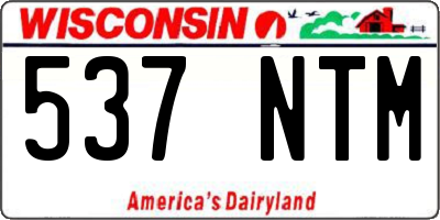 WI license plate 537NTM