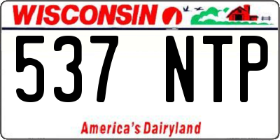 WI license plate 537NTP