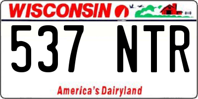WI license plate 537NTR