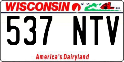 WI license plate 537NTV