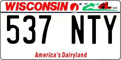 WI license plate 537NTY