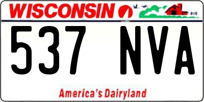 WI license plate 537NVA