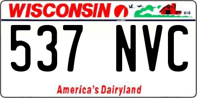 WI license plate 537NVC