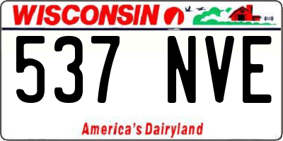 WI license plate 537NVE