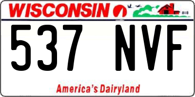 WI license plate 537NVF